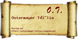 Ostermayer Tália névjegykártya